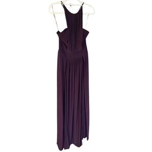 House of CB High Square Neck Gown Dark‎ Purple NWT